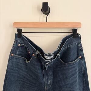 men's dark blue "Brinmont Wash" MADEWELL relaxed taper denim jeans [34x34]